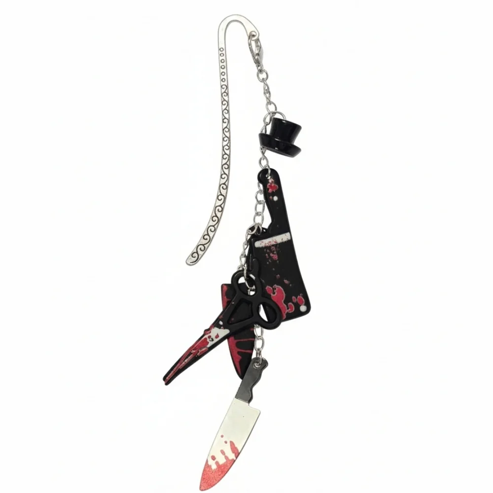 Handcrafted Hook And Chain Dark Romance Bookmark
